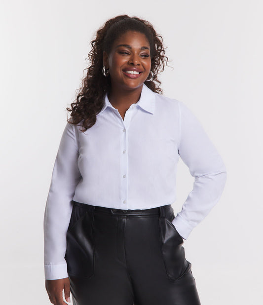 Camicia bianca a maniche lunghe Tricoline - Curve e taglie forti