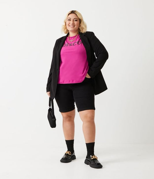 Culotte Twill Negro Curve & Plus Size
