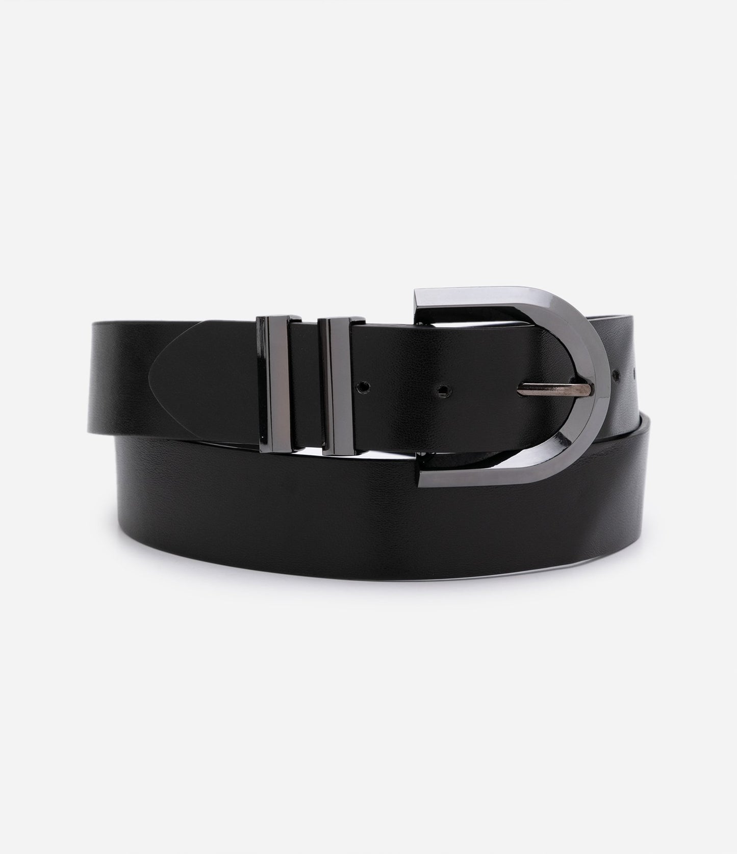 Cinto médio em material sintético Curve & Plus Size Black