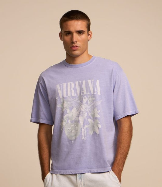Lilac Nirvana Graphic Boxy Cotton T-Shirt