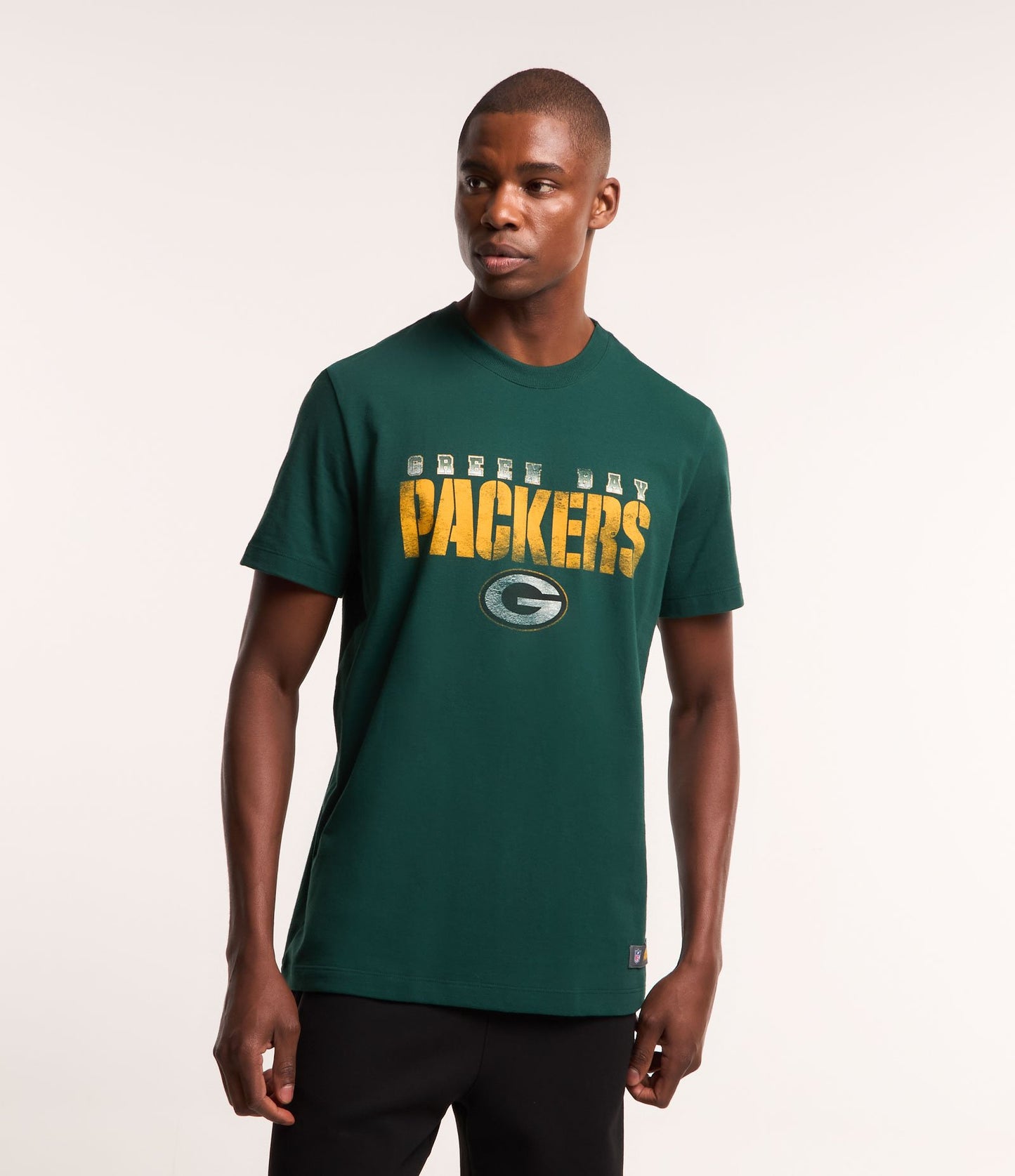 Green Comfort Cotton T-Shirt with NFL Packers Print