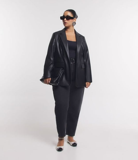 Pantalón vaquero Clochard con cintura elástica, Curvas y Tallas Grandes, Negro