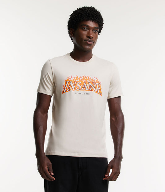 Camiseta Off-White de ajuste regular com estampa insana em meia malha