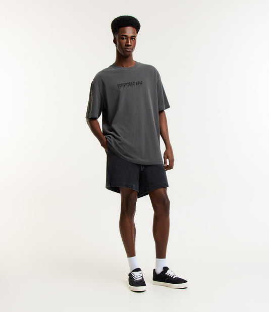 Calças de moletom confortáveis com efeito de mármore preto sem lã