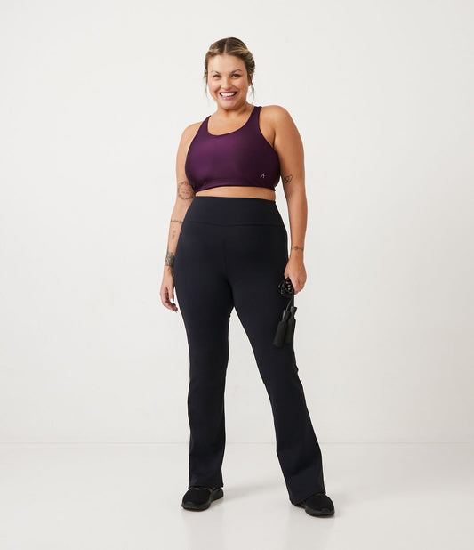Pantalón de ballet deportivo negro de tallas grandes con tecnología Dry Curve