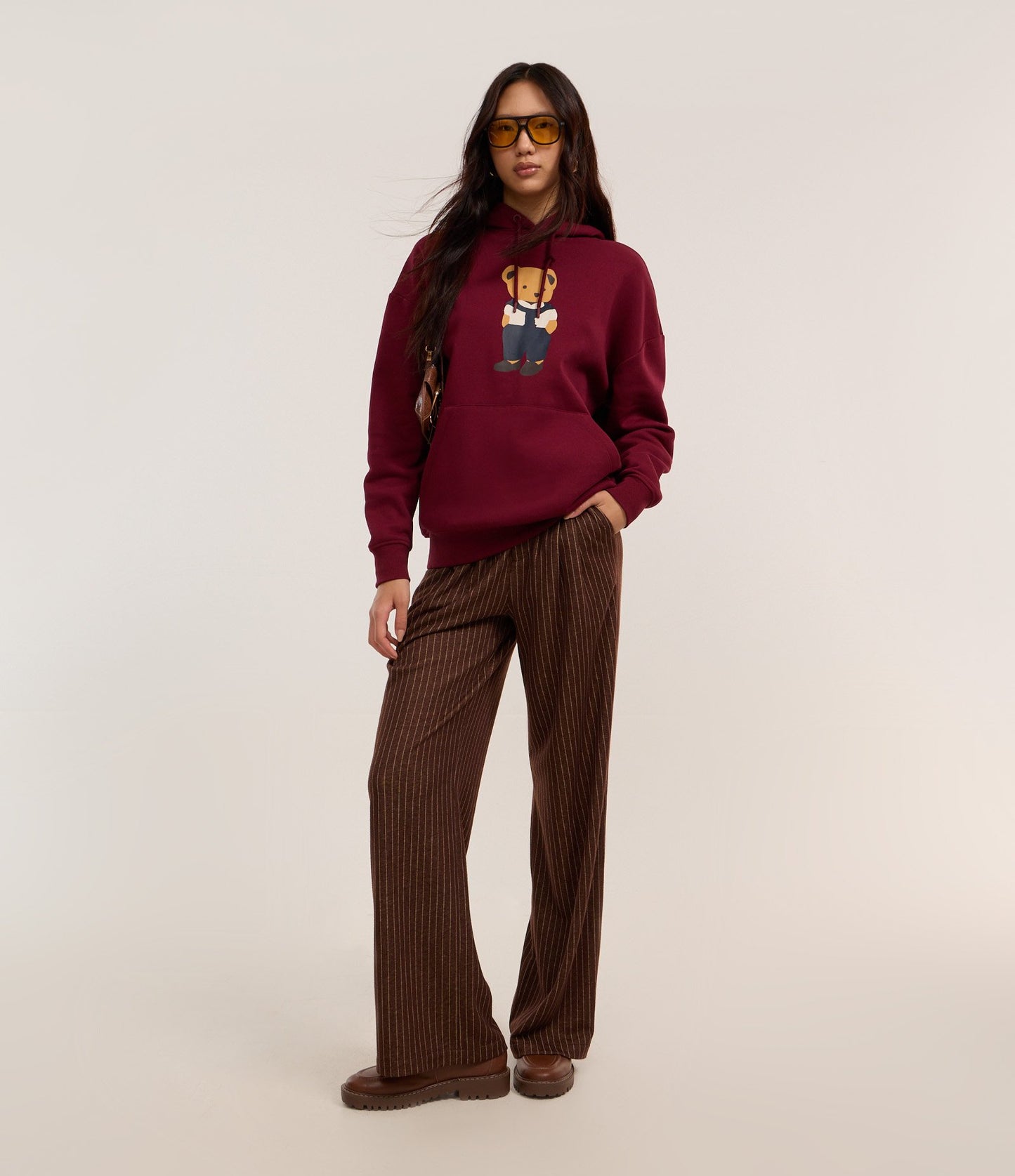 Pantalones de chándal a rayas marrones