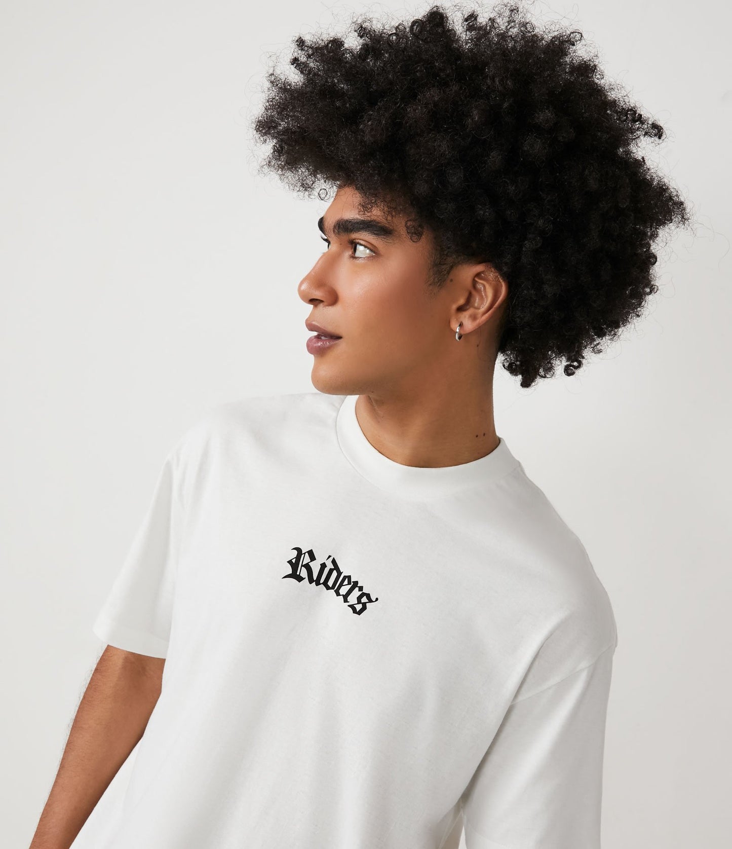 Camiseta relaxed fit blanca con estampado Riders 03