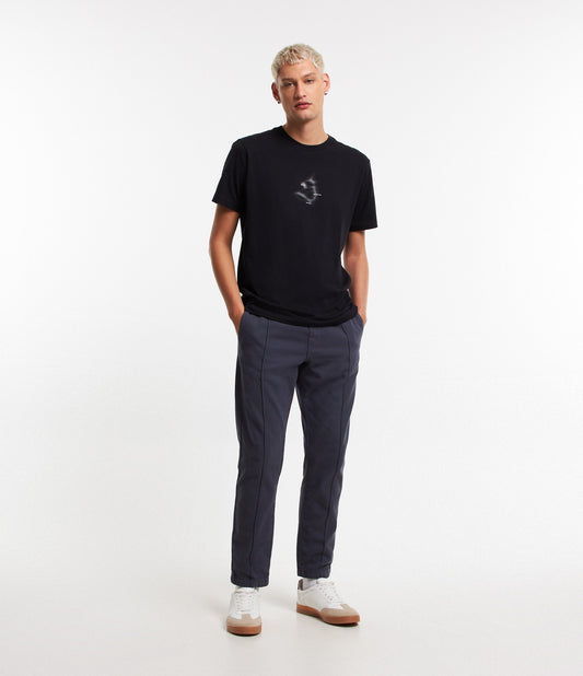 Pantalón Slim Cropped Tailored Twill con Bolsillos - Azul