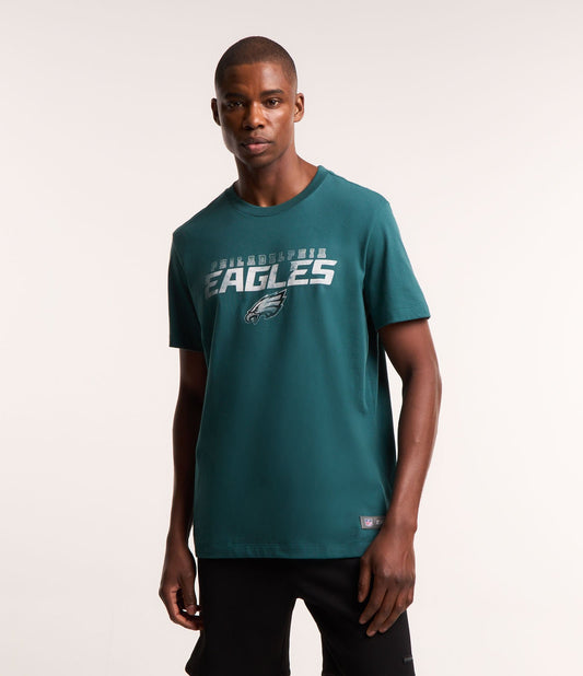 Comfort Cotton T-Shirt with Green NFL Eagles Print
