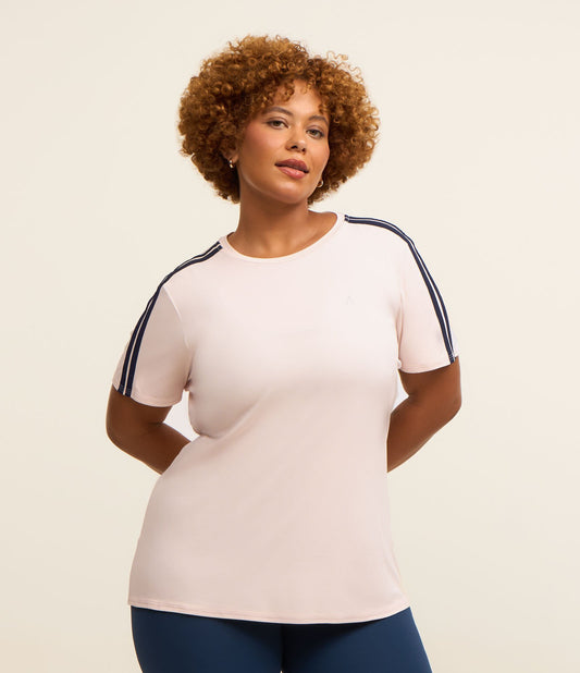 Maglietta sportiva Plus Size con tecnologia Dry Curve Rosa