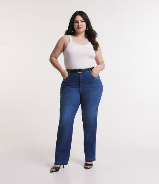 Jeans a gamba dritta elasticizzati - Curve e taglie forti - Blu
