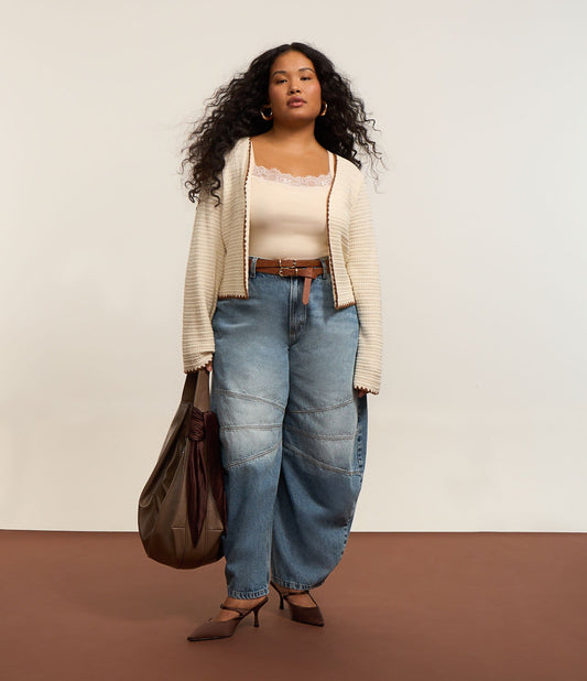 Jeans Barrel in versione Curve e taglie forti - Blu