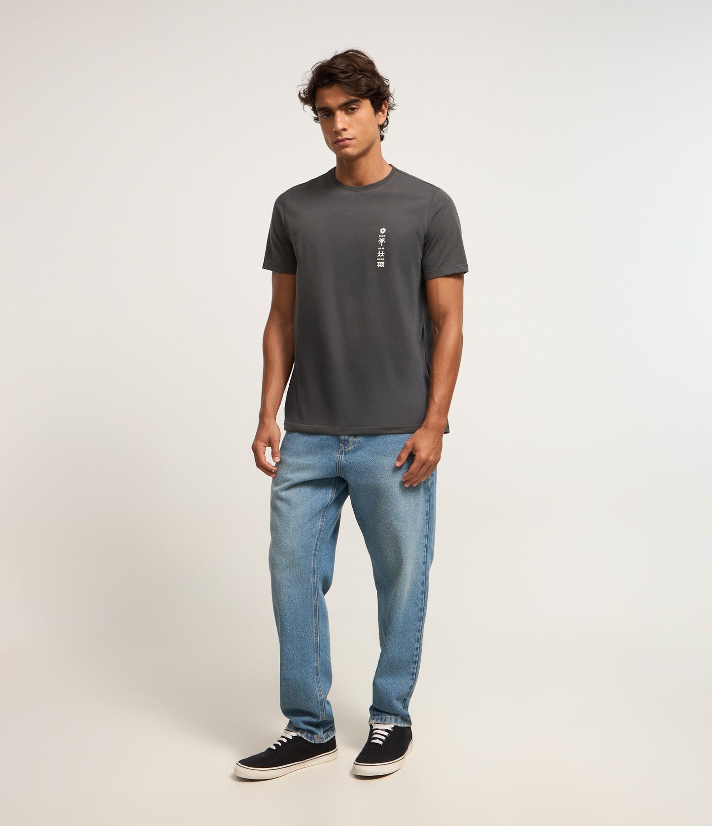 Jeans loose fit con tasche blu medio