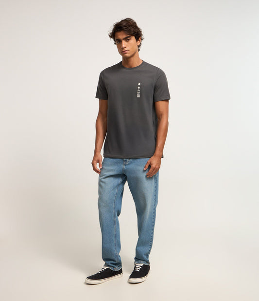 Jeans loose fit con tasche blu medio