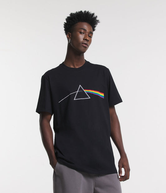 Maglietta Comfort in cotone con stampa Pink Floyd Prism in nero
