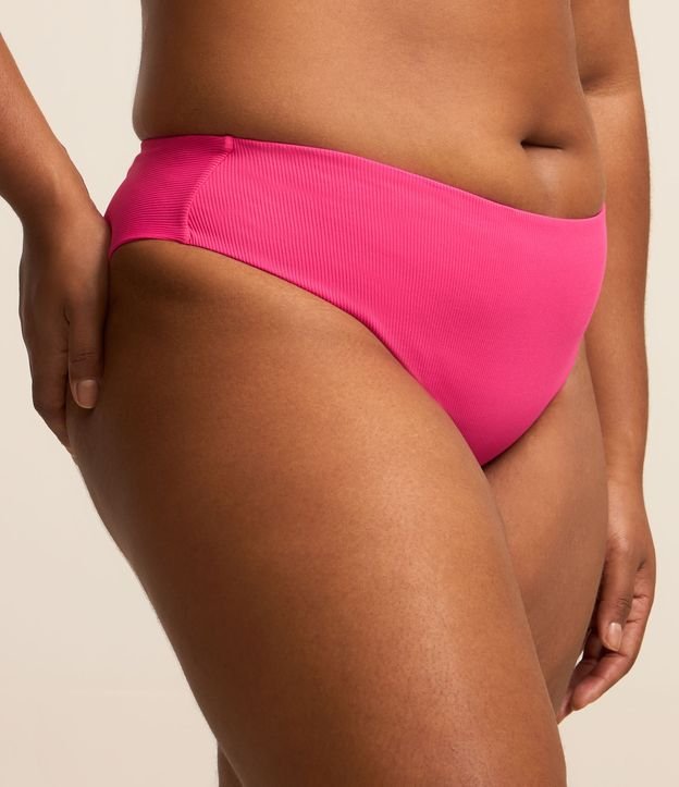 Fondo bikini rosa testurizzato - Curve e taglie forti