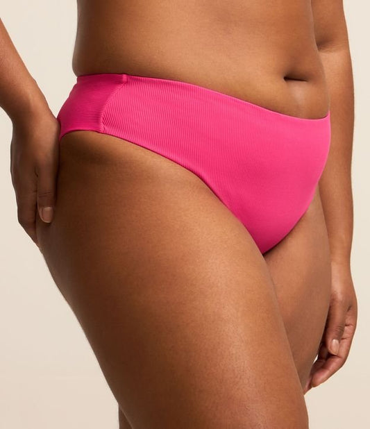 Fondo bikini rosa testurizzato - Curve e taglie forti