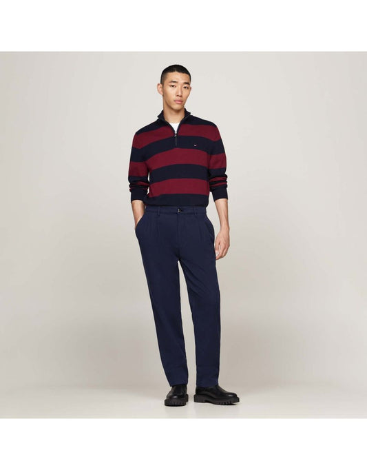 Tommy Hilfiger Uomo - Chinos affusolati in Twill spazzolato - Blu