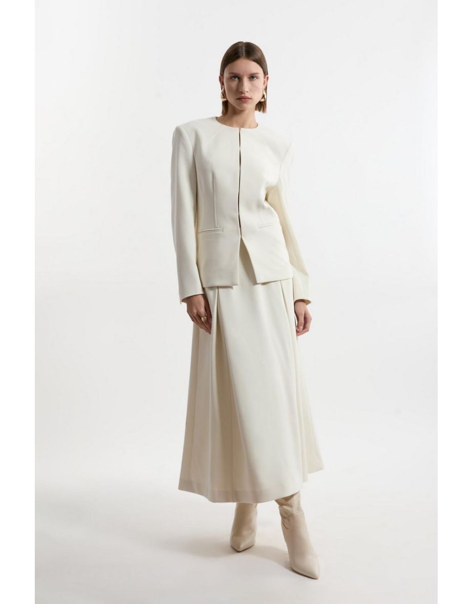 Gonna da ballo completa sartoriale stretch compatta con dettagli di cucitura