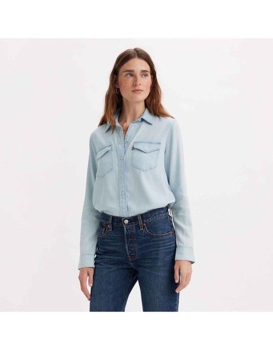 Camicia Levi's Iconic Western da donna in blu