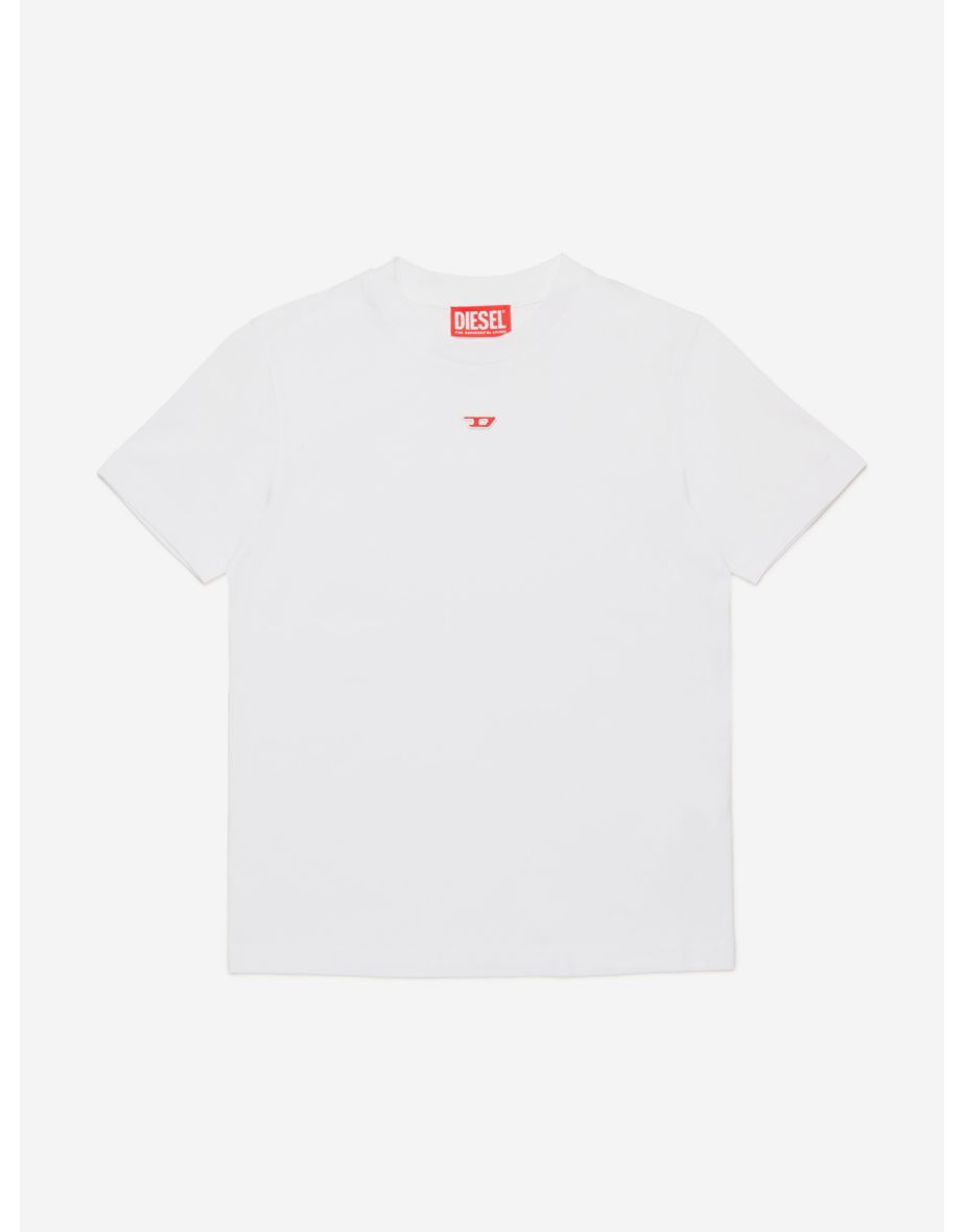 Camiseta blanca con logotipo para niños