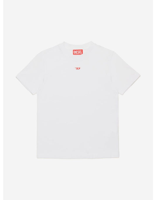 Camiseta blanca con logotipo para niños