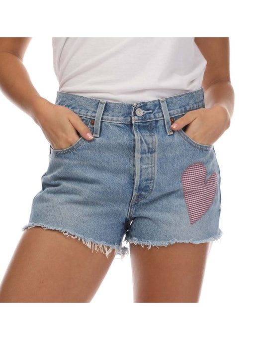 Pantaloncini Levi's 501 Original Blu da donna