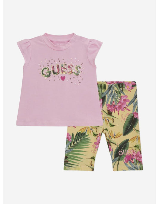 Set di leggings rosa Wild Tulip da bambina