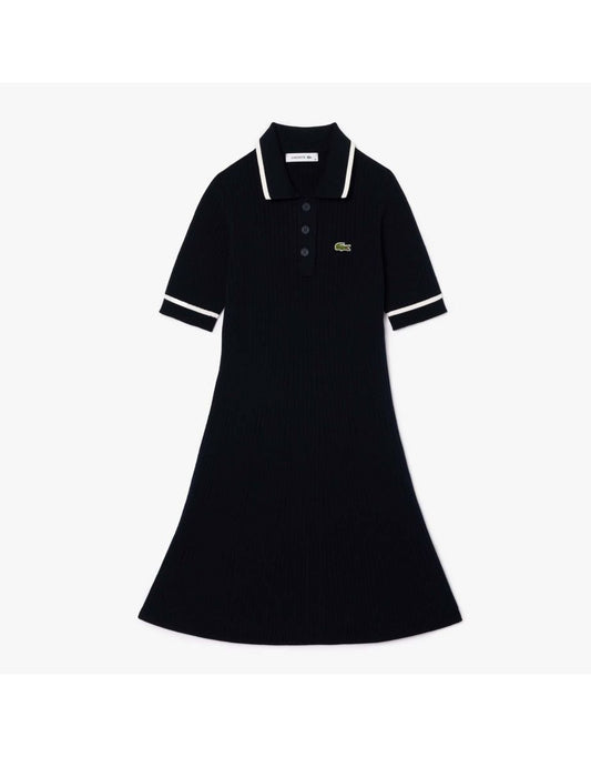 Polo Lacoste Donna 3D Seamless Flared Dress - Blu