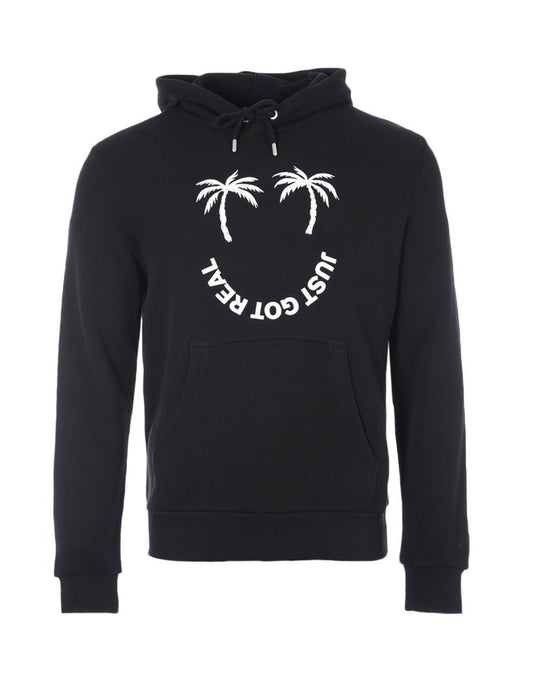 Sudadera con capucha gráfica Diesel negra para hombre