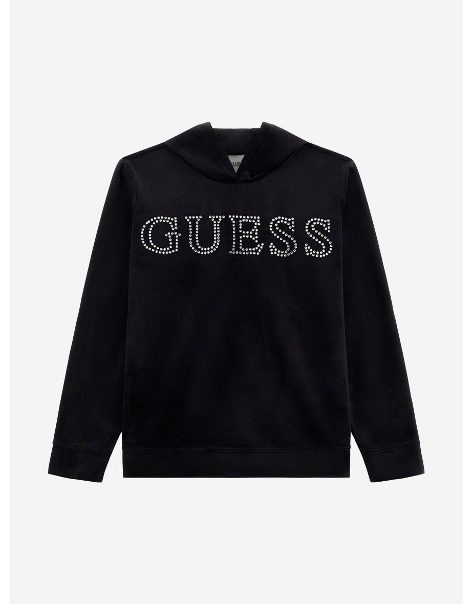 Sudadera negra con logo para niña