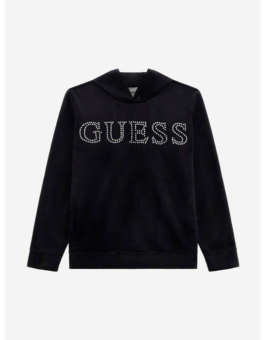 Sudadera negra con logo para niña