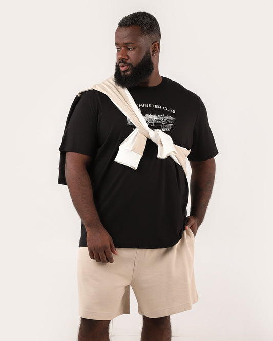 Calça de moletom reta masculina plus size - Bege | Original Plus da Riachuelo