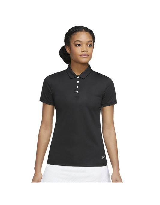 Polo Nike Victory Solid, Mujer - Negro/Blanco