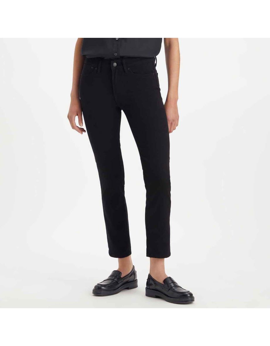 Jeans Levi's 712 Slim con tasca a filetto da donna in nero