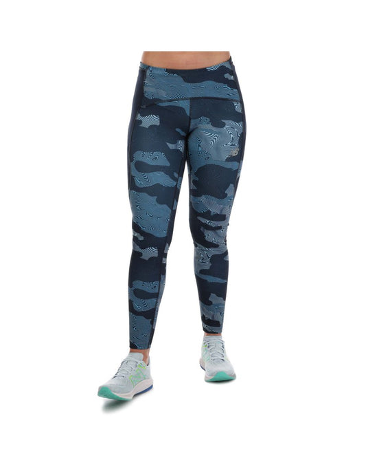 Calzamaglia New Balance Impact Run stampata blu da donna