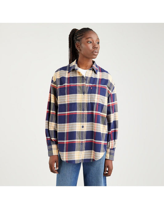 Camicia a quadri in misto cotone