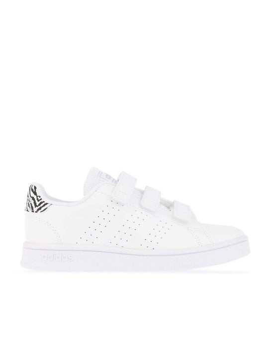 Zapatillas infantiles Adidas Advantage de niño en blanco