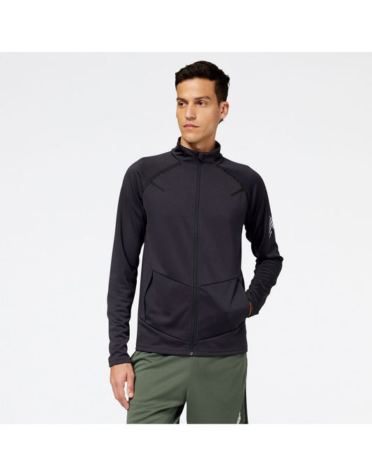 Jaqueta masculina New Balance Tenacity Soccer Training Track Jacket em preto