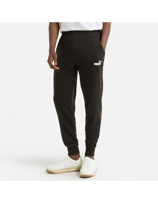 Joggers sportivi essenziali in misto cotone con stampa logo piccolo