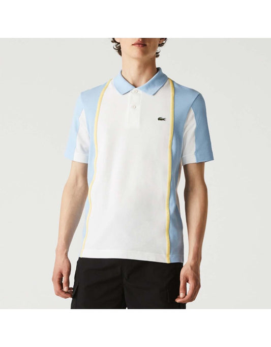 Camisa Polo Lacoste Heritage Regular Fit Colorblock Piqué Masculina