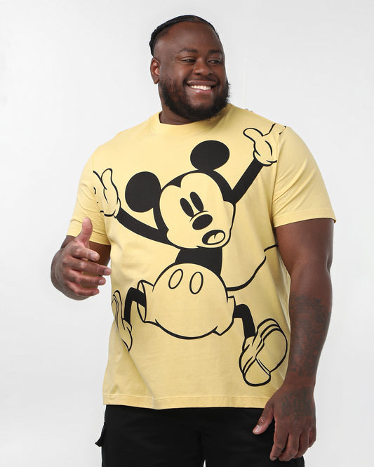 Camiseta masculina plus size do Mickey Mouse Amarela | Disney
