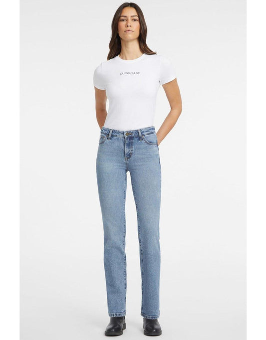 Gj Jeans di jeans dritti a vita media in blu medio