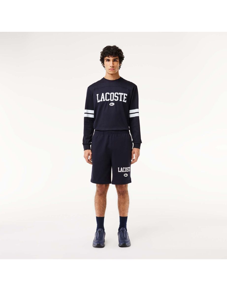 Pantaloncini Lacoste Regular Fit Printed Jogger da uomo in blu