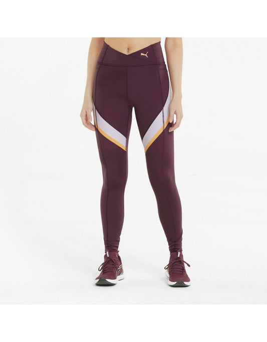 Leggings sportivi a vita alta con stampa logo