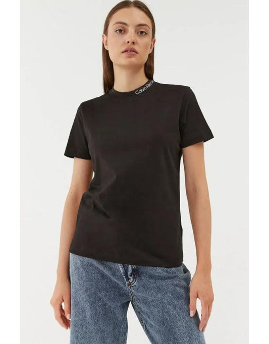 Maglietta Calvin Klein Jeans con scollo ricamato