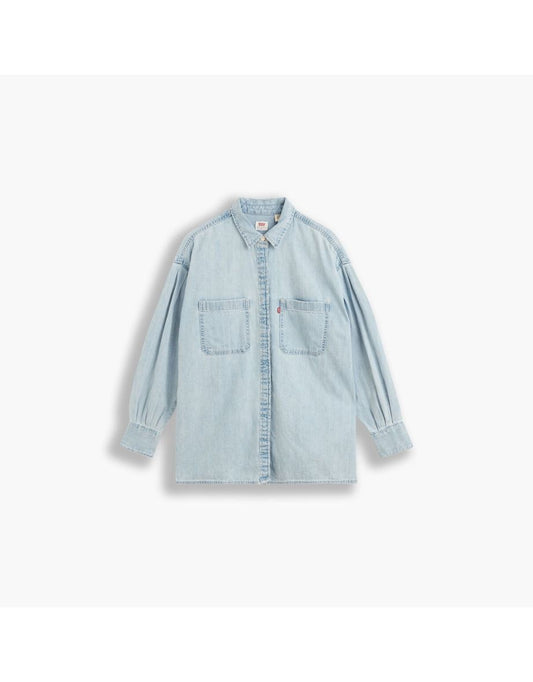 Camicia lunga in cotone dal taglio regolare