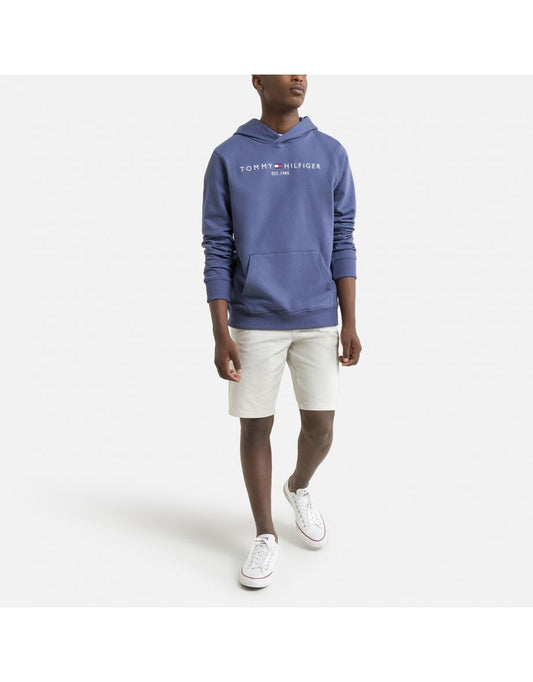 Sudadera de algodón orgánico con logo estampado