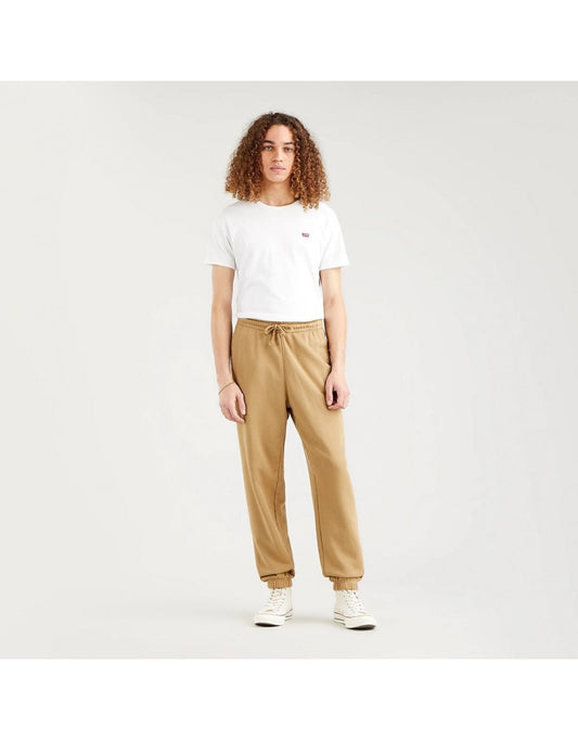 Pantaloni da jogging in cotone con linguetta rossa