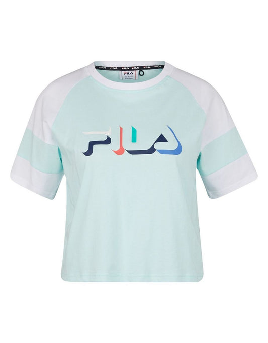 Top corto de algodón con logotipo estampado